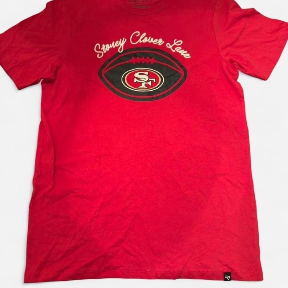 Stoney Clover Lane x 47 San Francisco 49ers Red Unisex T-Shirt Small NEW